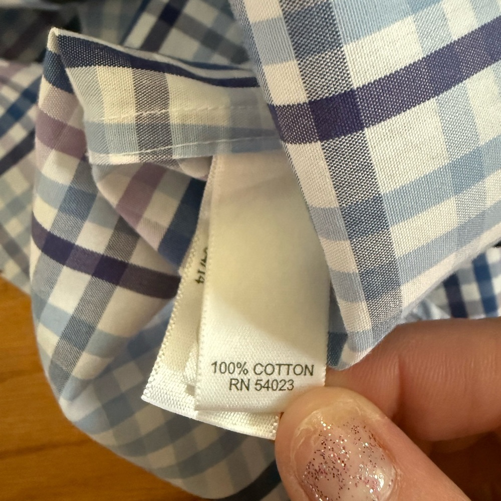 THREE Banana Republic Men's Button-Down Plaid Dress Shirt - Size Medium - Picture 5 of 15